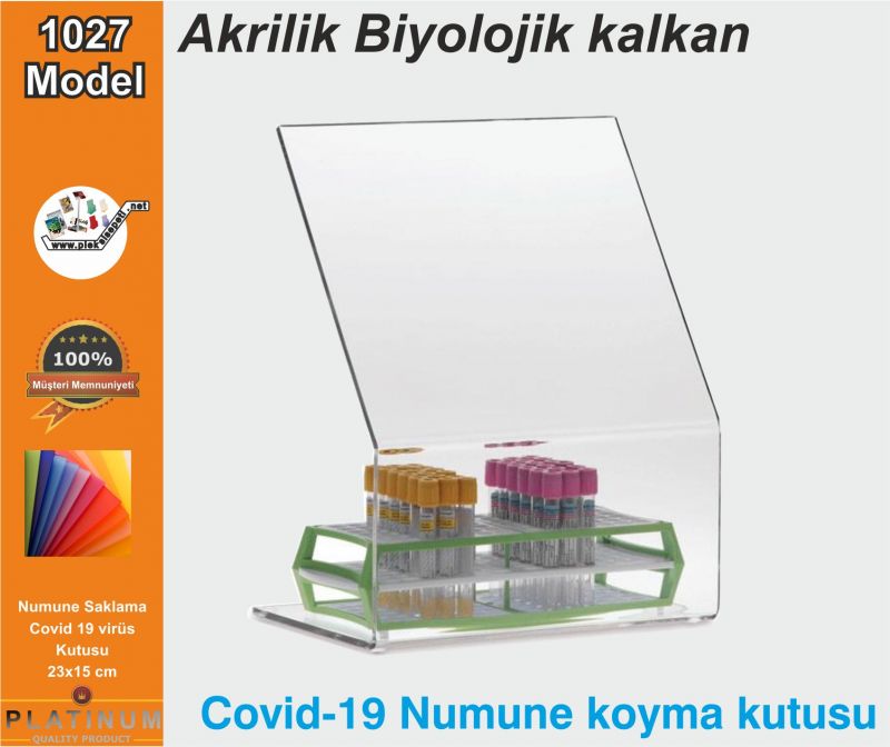 Covid-19 Akrilik Numune Koyma kutuları